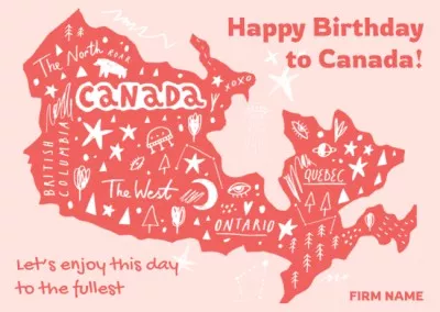 Canada Day Celebration Announcement Thanksgiving Cards