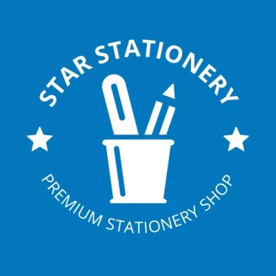 Premium Stationery Store Advertisement School Logos