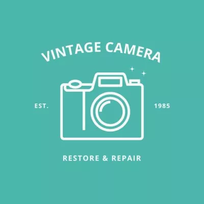 Vintage Camera Emblem Photo Logos