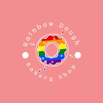 Rainbow Bakery Emblem Bakery Logos