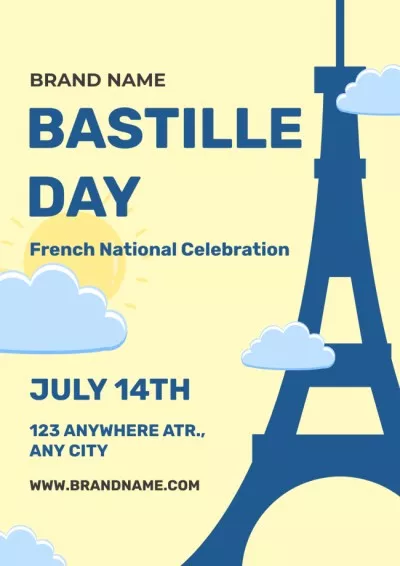 Bastille Day Celebration Invitation Vintage Posters