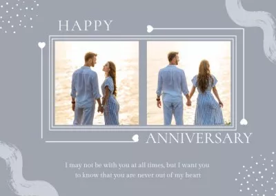 Wedding Couple Celebrating Anniversary Congratulation Cards