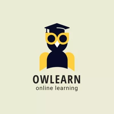 Online School Emblem with Penguin School Logos