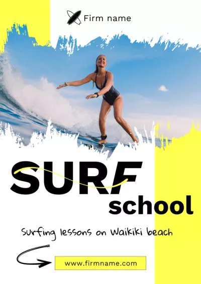 Surfing School Ad Classroom Posters