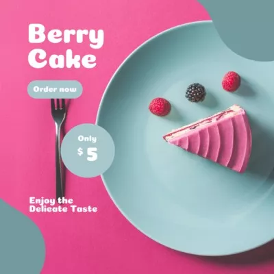 Dessert Offer with Berry Cake