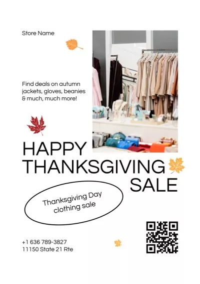 Thanksgiving Sale Announcement Thanksgiving Posters