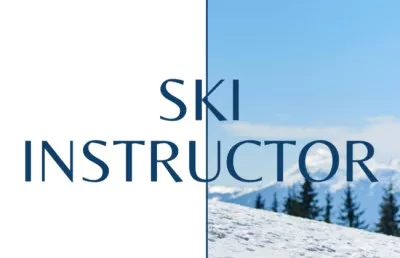 Ski Instructor Offer Business Cards