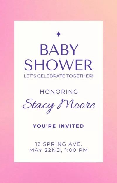 Baby Shower Event Announcement Baby Shower Invitations