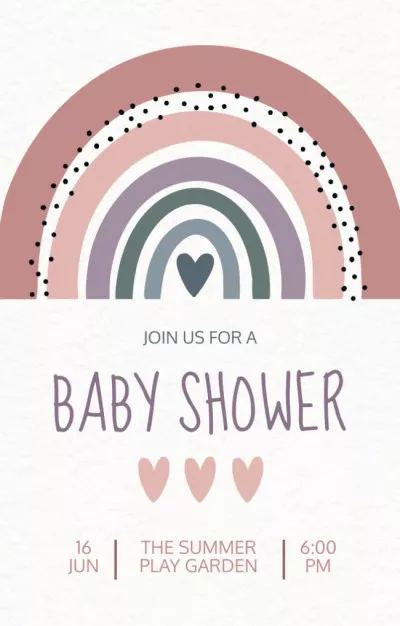 Baby Shower Announcement With Rainbow Baby Shower Invitations