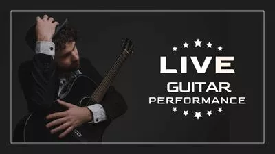 Live Guitar Performance Announcement YouTube Channel Art