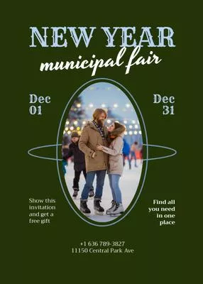 New Year Municipal Fair Announcement Invitations