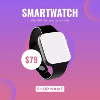 Sale of Electronic Smartwatch with Black Strap