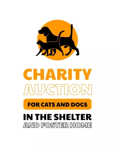 Charity Auction Announcement for Cats and Dogs T-Shirts