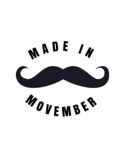 Movember Event with Moustache Illustration T-Shirts