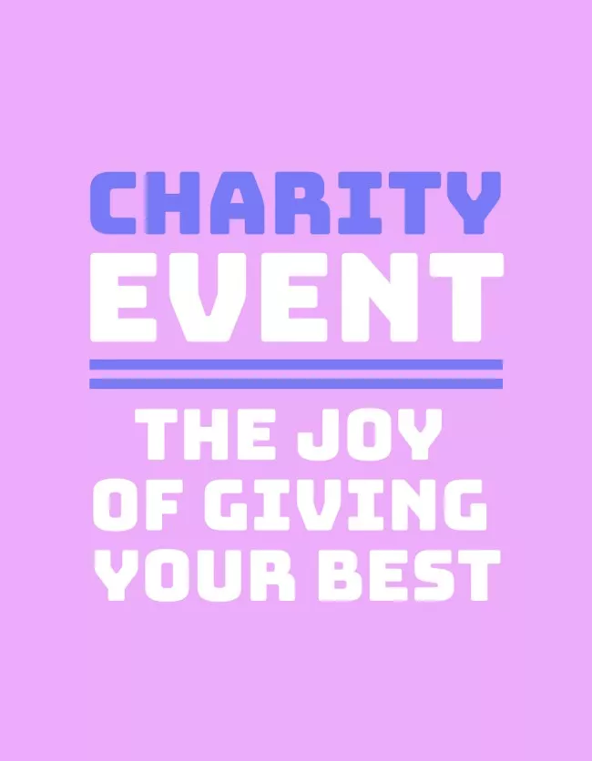 Charity Event Ad with Motivational Phrase T-Shirts
