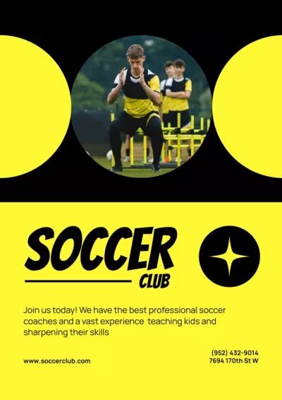 Soccer Club Invitation Football Posters