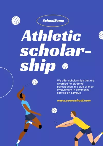 Athletic Scholarship Ad School Posters