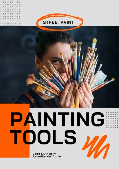 Lightweight Painting Tools And Brushes Offer Art Posters
