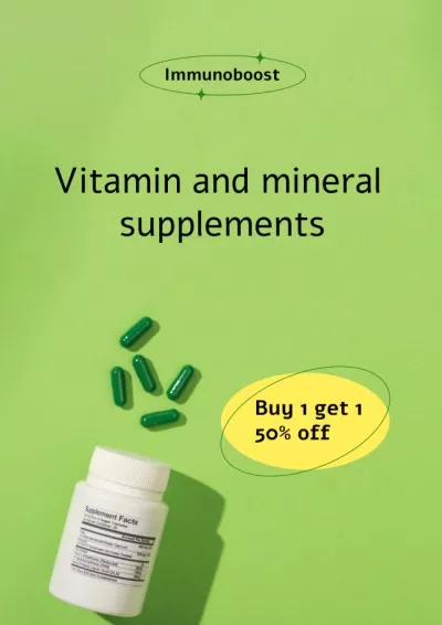 Nutritional Supplements Offer Pharmacy Posters