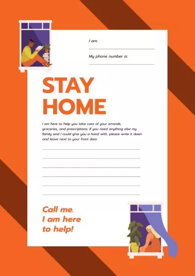 Notice for Elder people Stay home stay safe Posters