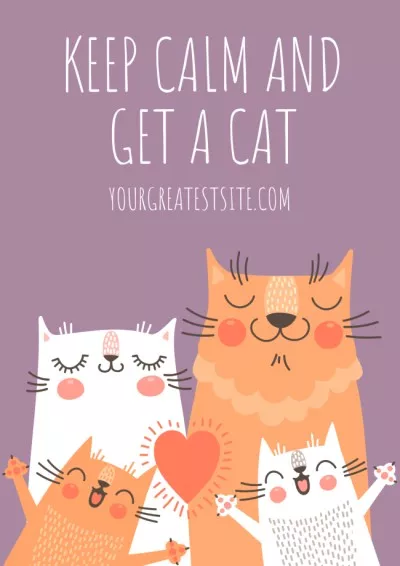 Adoption inspiration Funny Cat family Funny Posters