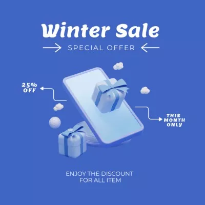 Winter Sale for All Items Instagram Posts