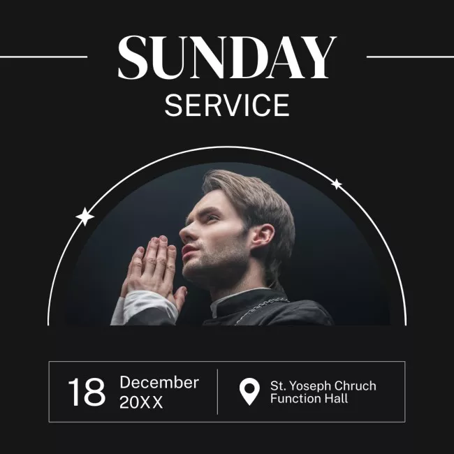 Sunday Service in Church Instagram Posts