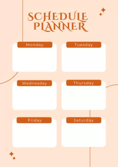 Minimal Weekly Planner Schedule Planner