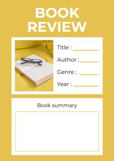 Book Review in Yellow Schedule Planner