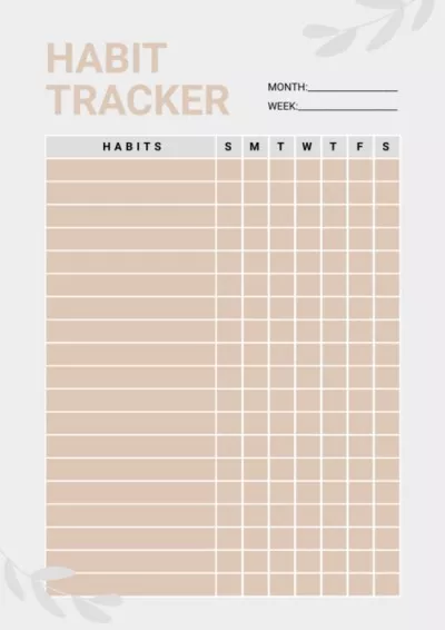 Habit tracker weekly Weekly Schedule Maker