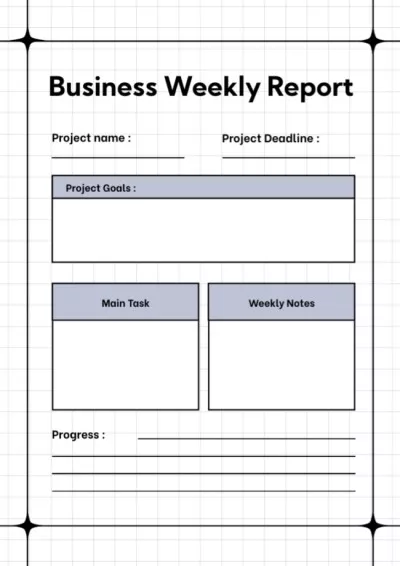 Conservative business weekly report Weekly Schedule Maker