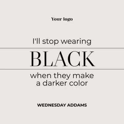 Fashion Citation about Wearing Black Color