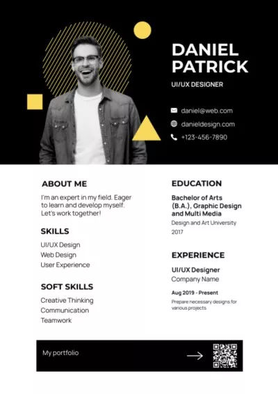 Skills and Experience of Web Designer Modern Resume Creator