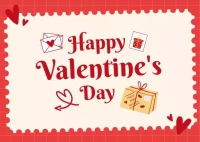 Postage Stamp for Valentine's Day Valentine’s Day Cards