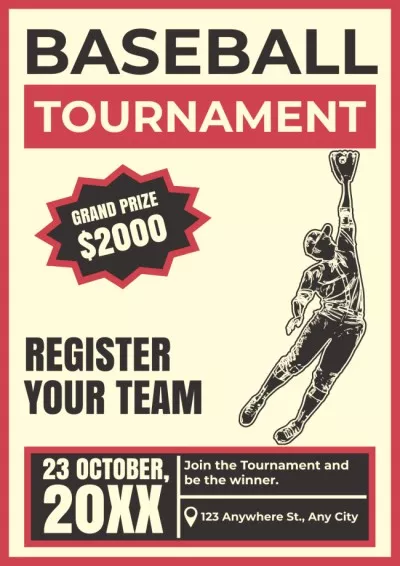 Basketball Tournament Announcement with Soccer Player Vintage Posters