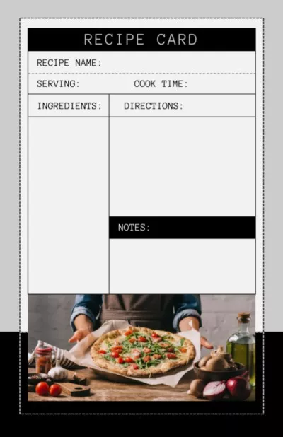 Blank for Cooking Notes Recipe Cards