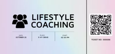 Lifestyle Coaching Event Announcement Ticket Maker