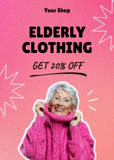 Discount Offer on Elderly Clothing Flyers