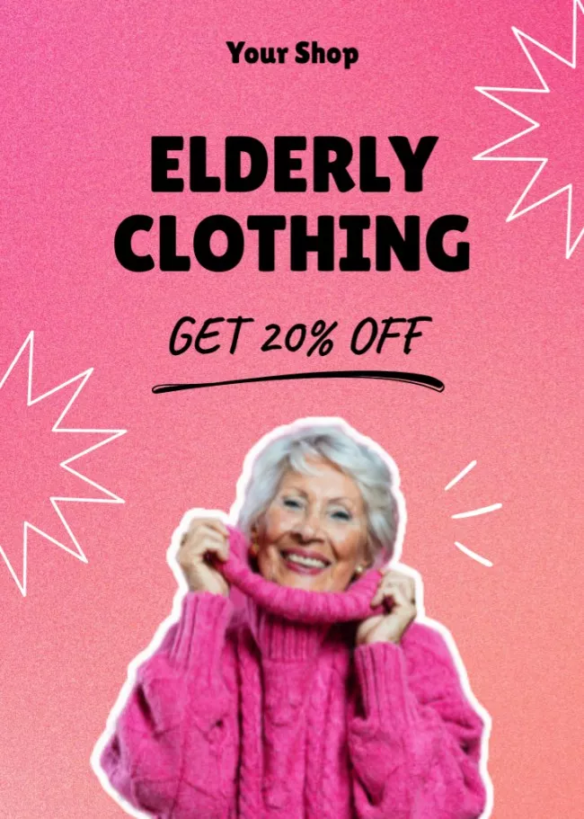 Discount Offer on Elderly Clothing
