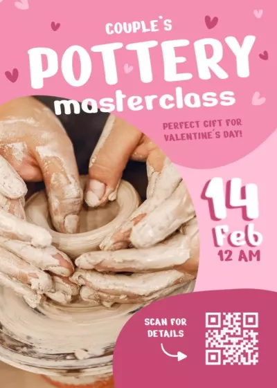 Pottery Masterclass on Valentine's Day Flyers