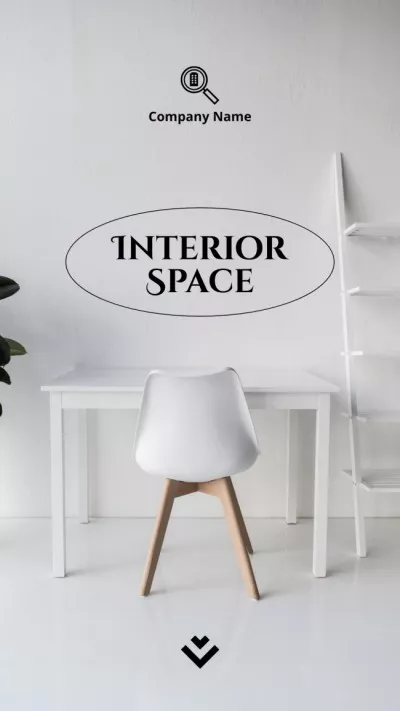 Interior Space Design Light Grey Mobile Presentations