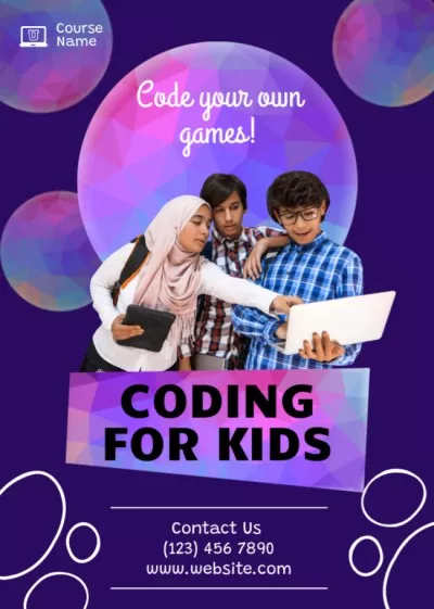 Kids' Coding Classes Ad Babysitting Flyers
