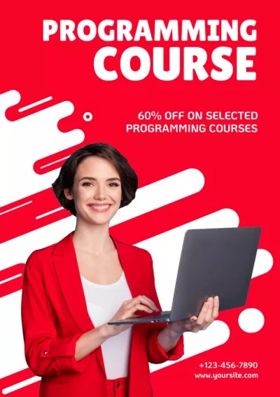 Discount on Computer Programming Course Classroom Posters