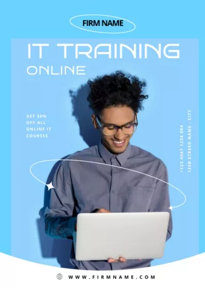 Online IT Training Announcement Business Flyers