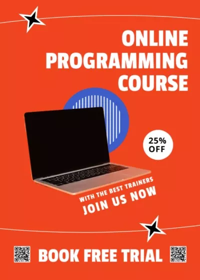 Discount Offer on Online Programming Course Business Flyers