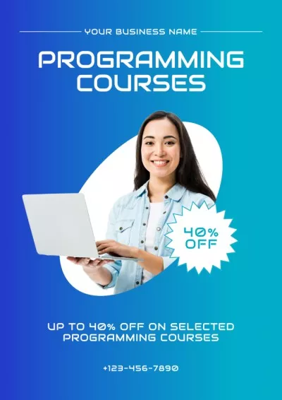 Programming Course with Big Discount Student council Posters