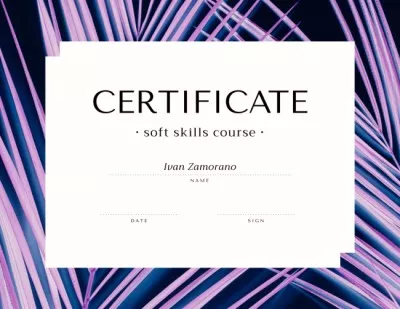 Award for Completion Software Development Skills Course Certificates