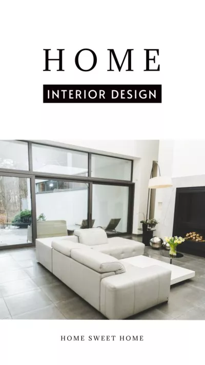 Home Interior Design Concept White and Grey Mobile Presentations