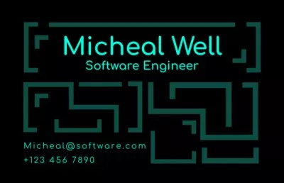Software Engineer Services Promotion With Labyrinth Name Tag