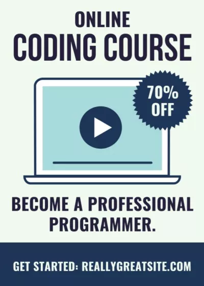 Discount on Online Coding Course Babysitting Flyers